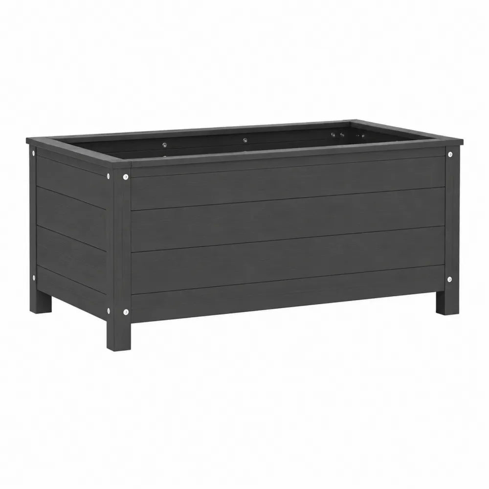 Hochbeet Pflanzkasten 120 x 60 x 40 cm PP Kunststoff Anthrazit Rechteckig