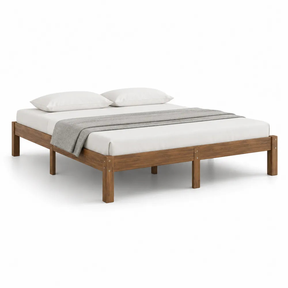 Doppelbett Bettgestell Kiefernholz Braun 160 x 200 cm